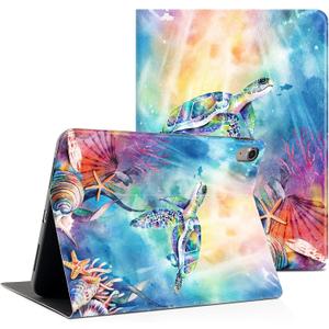 Lokigo New iPad (A16) 11th Generation Case 11 Inch 2025, iPad 10th Generation Case 2022 10.9 Inch, Multi-Angle Viewing Protective Stand IPad Cover 10th Generation, Auto Wake/Sleep, Turtle