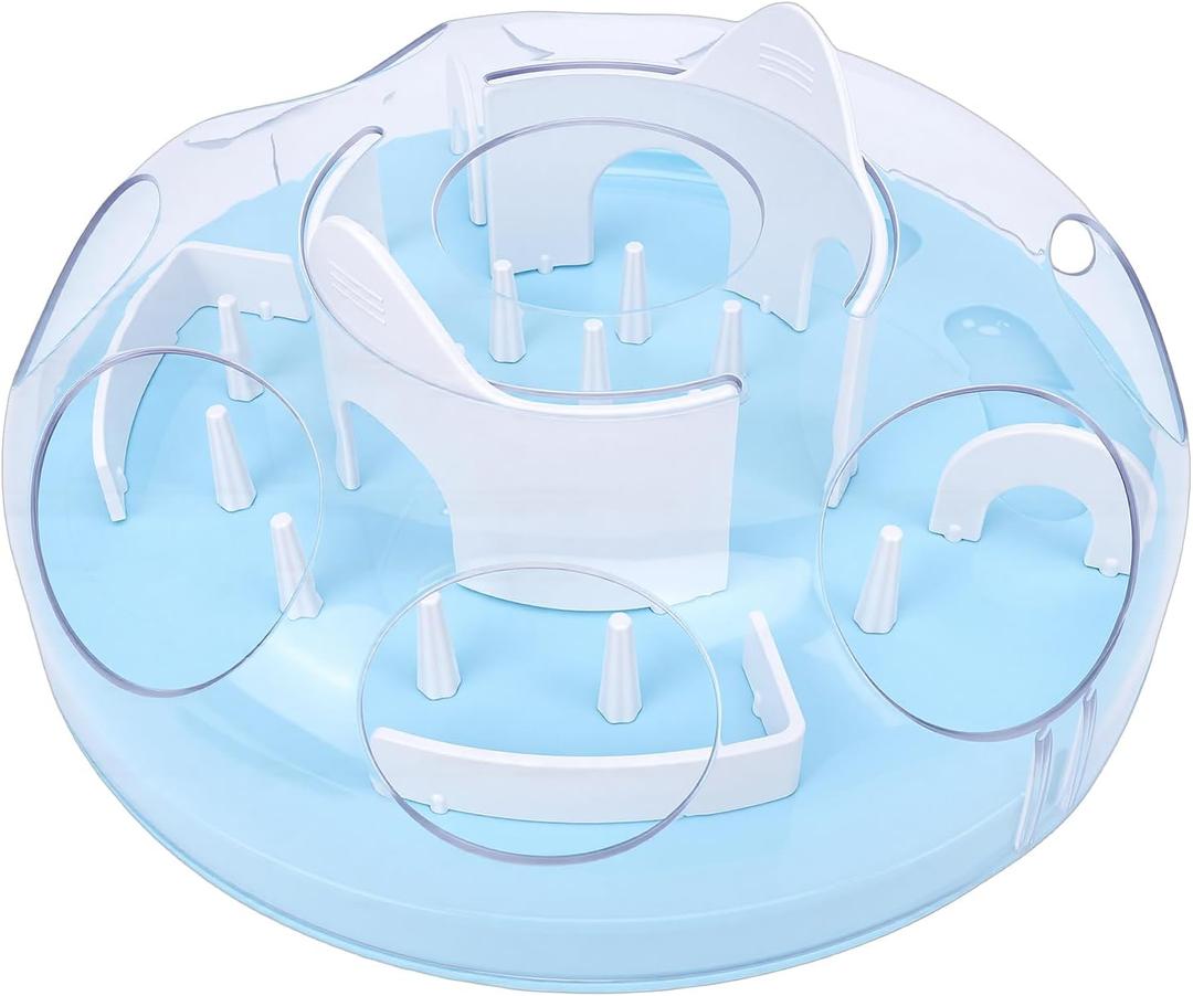 Cat Puzzle Feeder Toy, Slow Feeder for Dogs Cats, Interactive Food Dispenser, Fun and Rewarding Challenge, Mental Stimulation, Physical Activity, Adjustable Outlet, Every Pet (Blue)