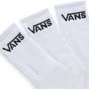 Vans Kids' Classic Crew Socks (3-Pack) | Unisex Everyday Socks for Boys & Girls, Soft & Stretchy Fabric, Great for High-Top Shoes, White, 1-6 (White)