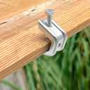 1/4" x 20 Beam Clamp for Threaded Wire Ring, Zinc Plated Steel Beam Clamp with Harden Point Screws for 1/2 inch Flanges 25 Pack