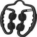 Cellulite Massage Tool Muscle Roller - Deep Fascia Massager & Dimpled Skin Remover for Legs, Thighs & Buttocks - Anti-Cellulite Roller, Smooth Skin, Pain Reliefs BlackBlack - 4 Wheel, Black