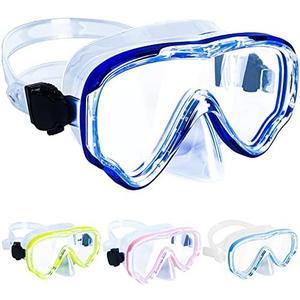 Speedo Swimming Goggles with Nose Cover for Kids, Youth Anti Fog Swim Goggles Snorkel Diving Mask for Boys Girls Blue