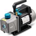 Orion Motor Tech Vacuum Pump, 3.5 cfm 1/4 hp HVAC Single Stage Vacuum Pump for R12 R22 R134a R410a R502, Auto AC Vacuum Pump Kit for Automotive Air Conditioner Resin Degassing & More, Oil Included (Grey)