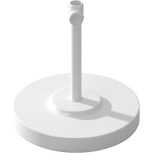 California Umbrella 50 Lb. Weighted Concrete Premium Patio Umbrella Base, Fits Up to 1.5" Diameter Umbrella Pole, White