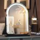 Makeup Mirror with Lights, 13" x 17.3" Vanity Mirror with Lights, Lighted Makeup Mirror, 3 Color Modes, Dimmable Light, 360-degree Rotation，High-end Black Round Mirror LED Vanity Mirror