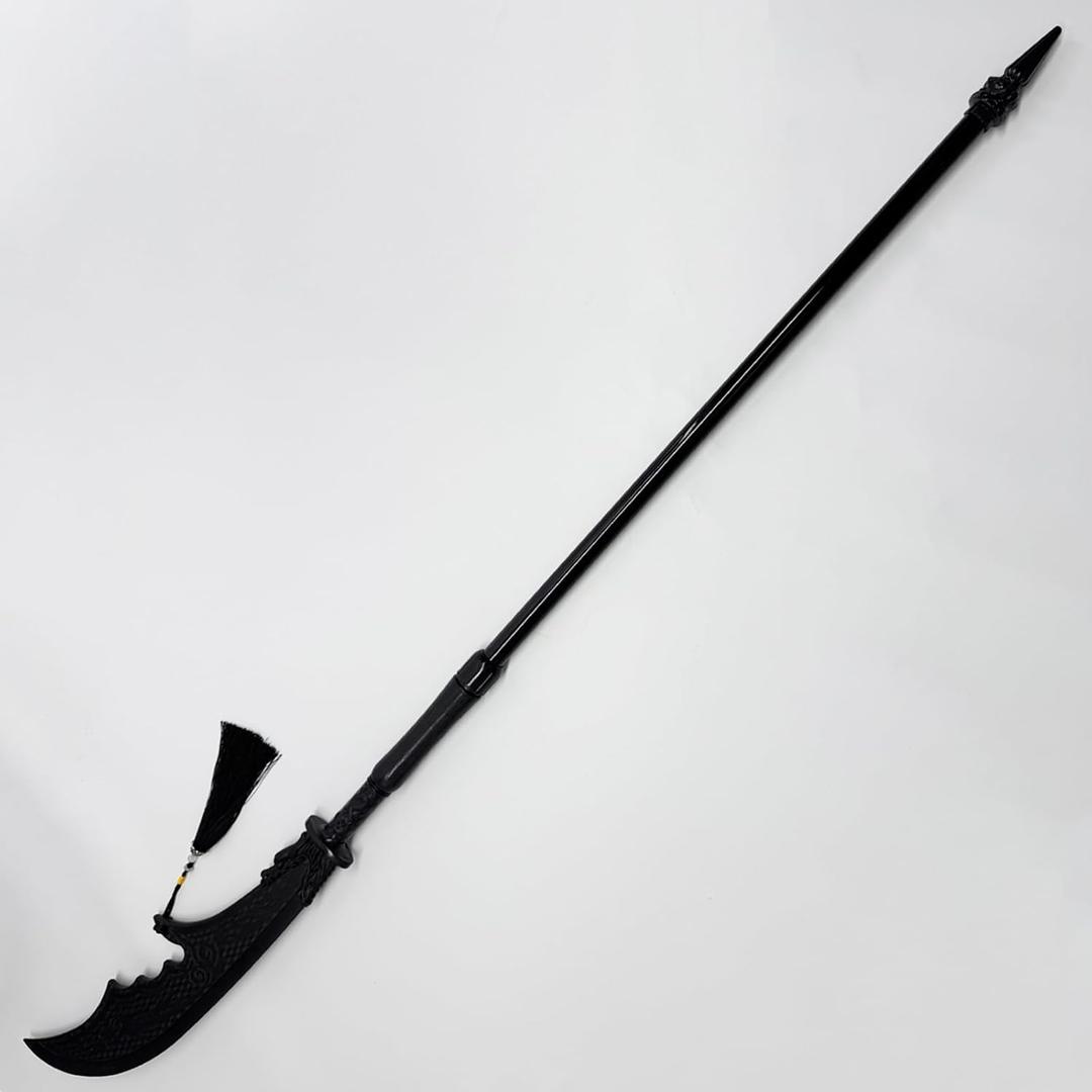 Guan Gong Dragon Sword - 180cm Lightweight Polypropylene Kung Fu Prop Polypropylene Training Martial SwordBlack Practice Broadsword Martial Arts Decoration Training Knife for Practice