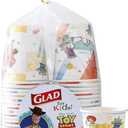 Glad for Kids Disney Pixar Toy Story Disposable Paper Cups, Light Beams - Soak Proof, Kid-Friendly Drinking Cup for Everyday Use, 9 Ounce, 24 Count (Multicolor)