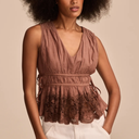 lace ruched tank top XL