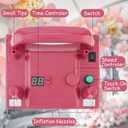 Electric Balloon Blower Pump Portable Electric Air Balloon Pump Dual Nozzle Balloon Air Inflator 110V for Party Decoration with 2 Spare Small Nozzles