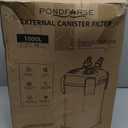 PONDFORSE Canister Filter, External Aquarium Filter Ultra-Quiet Water Circulation Cleaning Machine with Media for Fish Tanks and Aquariums
