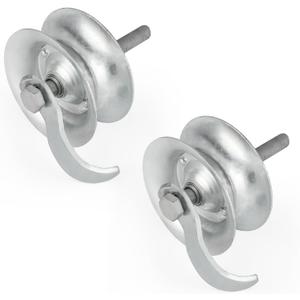 2 Pack Sliding Gate Rollers 5" Steel Pipe Track Roller Galvanized for 1 5/8" Pipe Track, (Pack of 2)