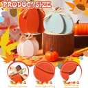 Faccito 3 Pcs Fall Decorations Wooden Pumpkin Signs Thanksgiving Table Centerpieces Autumn Tiered Tray Decorations Farmhouse Pumpkins Block with Straw Bow for Home Mantel Harvest Party(Rustic Color)
