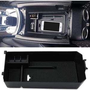 Center Console Organizer Tray Armrest Secondary Storage Box Compatible with Mercedes Benz C Class W205 2015-2021(Sedan & Coupe Only), GLC W253 2016-2022