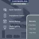 Chamberlain 1/2 HP Chain Drive Smart Garage Door Opener with Battery Backup, 1-Bulb Lighting, and myQ Connectivity
