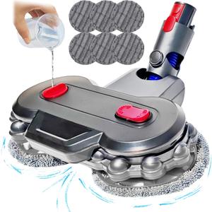 Wet Mop Head Attachment for Dyson v15 v7 v8 v10 v11, Hardwood Floor Mopping Cleaning for sv10 sv11 sv12 sv14 Vacuum Attachments with 6 Pads Tank and Cup2025v12/sv18/Ball/Slim NOT Compatible (29)