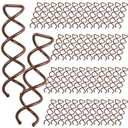FANDAMEI 50PC Spiral Hair Pins Set, Spin Pins Spiral Bobby Pins for Girls, Women and Kids, Non-Scratch Round Clip & Bun Twist, Stylish Bun Bobby Pins, Premium Spin Pins for Hair, Brown
