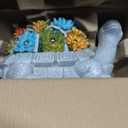 Nacome Solar Garden Outdoor Statues Turtle with Succulent and 7 LED Lights - Lawn Decor Tortoise Statue for Patio, Balcony, Yard Ornament - Unique Housewarming Gifts