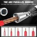 4 Pcs Wire Twister Tool for Drill, Wire Nut Twister Wire Stripper Tool Connector Driver with 1/4" Chuck Cable Quick Stripping Electricians Tools