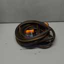 Garden Hose 25 ft x 5/8", Heavy Duty Water Hose, Flexible and Durable, Kink Resistant Lightweight Hybrid Hose, Leakproof Yard Hose with Male to Female Fittings (Black)