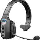 Trucker Bluetooth Headset with AI Noise Cancellation Microphone, Trucker Headset with 65Hrs Talk Time & Mute Button, Multipoint Connection, Bluetooth Headsets Fit for Truck Drivers/Cell Phones (Black)