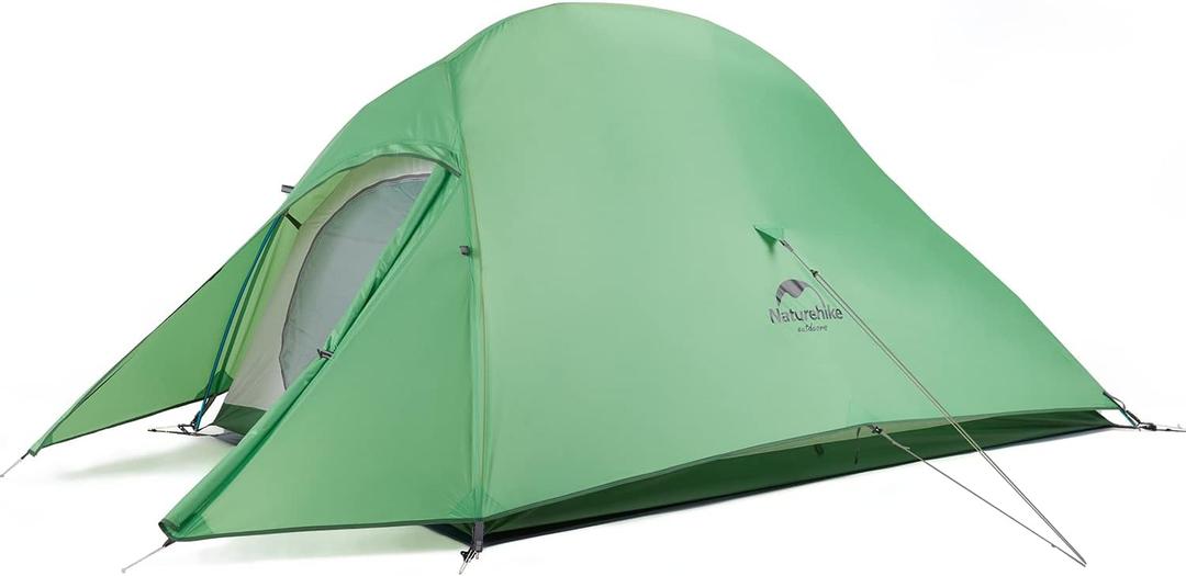 Naturehike Cloud-Up 2 Person Tent Lightweight Backpacking Tent with Footprint - Free Standing Ultralight Camping Hiking Backpack Tents Two Person Tent (Green - 210T Polyester)
