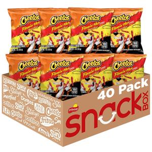 Cheetos Cheese Flavored Snacks, Flamin' Hot Crunchy, 1 Ounce (Pack of 40) (EXP 11/03/26)