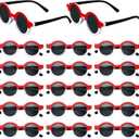 16 Pair Cartoon Animation Party Favors Red and White Sunglasses Cartoon Animation Themed Birthday Party Decorations Goodie Bags Stuffers Gift Sunglasses for Classroom Birthday Baby Shower Decorations