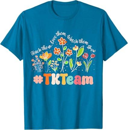 TK Team Appreciation Week Teacher Back to School T-Shirt, Blue, Size L