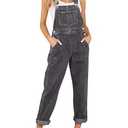 LookbookStore Fall Outfits Denim Overalls for Women Western Clothes for Women Women's Fashion Overalls 90 Styles Clothing for Women Party Trendy Clothes for Women Frost Gray Size XL Size 16 18