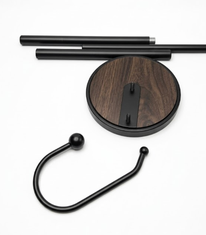 Walnut Wood Toilet Roll Paper Holder, Nordic Tissue Rack, Easy Install Roll Storage Rack for Toilet Bathroom Kitchen