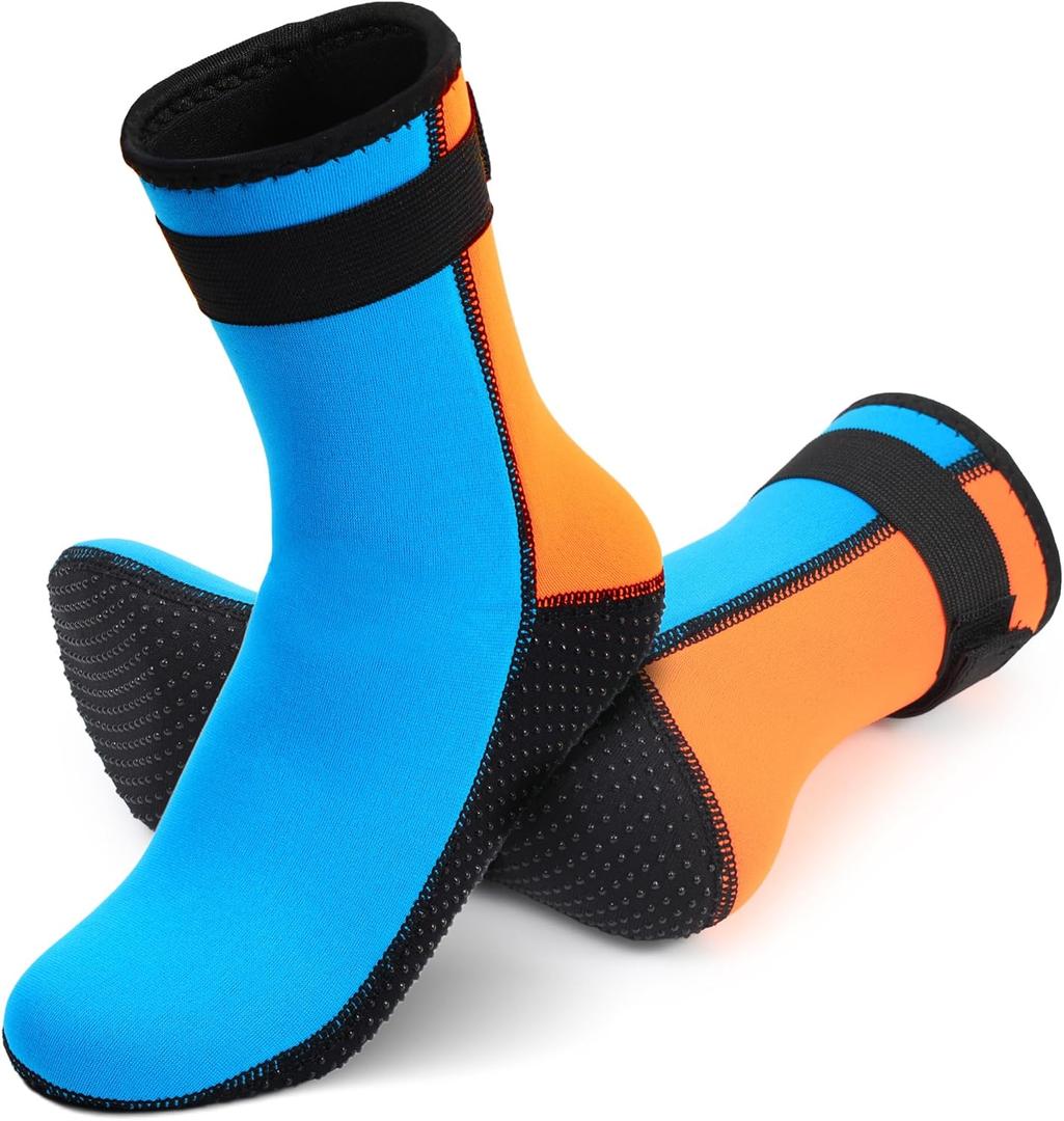 Kids Water Socks, Anti-Slip Quick-Dry Barefoot Beach Sand Neoprene Socks 3mm for Toddler & Children,Girls,Boys,Youth XS[US Kids:13-2]