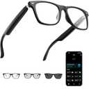 Giwbeiv AI Smart Glasses for Men and Women with Chat GPT, Bluetooth Translation Glasses with 164 Languages and Color-Change Lens, Music Playback & Hands-Free Calls, UV & Blue Light Protection