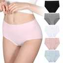 YaSiTinMei Women's comfortable textured Seamless Underwear Full Coverage Brief Ladies Panties, XL, Set of 5