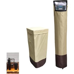 Water Softener Covers for Outside Units,16''D44'',H,14''D64''HWater Softener Cover Outdoor,All-Weather Protection,Cover for Water Softener Outside,Beige&Tan