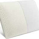Latex Pillow, 100% Talalay Natural Latex Foam Pillow, Soft Sleeping Bed Pillows with Cotton Cover, Queen Size, Perfect for Side/Back Pain, Stomach, Neck, Stress Relief Ivory