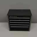 P.I.T. Mini Black Tool Box, Portable 5-Drawer Micro Roll Cab Steel Stackable Tool Box with Liner, Black Small Tool Case for Tools Storage and Organizers, Home DIY