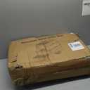 Stainless Steel Cat Litter Box, XL Enclosed Cat Litter Box with Lid, Easy to Clean High-Sided Metal Kitty with Top Entry, Scoop, Mat, Brush & Foot Pedal-Black