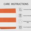 IOHOUZE Fall Door mat 3x5 Ft Orange White Striped Area Rug Washable Front Porch Rug Striped Door Mat Outside Entrance Entryway Doormat for Fall, Halloween, Thanksgiving Porch Decor