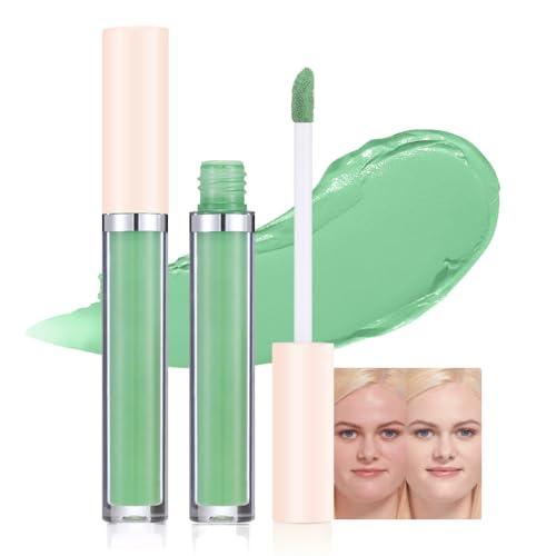 Full Cover Non-Creasing Concealer, Concealer Buildable Medium to Full Coverage Liquid Concealer, Covers Under Eye Dark Circles & Blemishes - Long-Lasting (06#Green, 1Pcs)