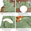 24 Pack Sage Green Table Runner 10Ft Cheesecloth Table Runner Rustic Gauze Table Runners Romantic Long Sage Sheer Fabric Cheese Cloth Table Runners for Wedding Party Bridal Baby Shower
