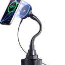 Upgraded Qi2 15W for Magnetic Cup Holder Charger, [More Stable & Faster Charging] Magnetic Car Mount Charger 15W Fast Charging with Adjustable Gooseneck for iPhone 17 Pro Max Air 16-12 Series