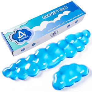 Gel Cloud Keyboard & Mouse Wrist Rest Set - Cloud Keyboard Wrist Rest Pad & Mouse Support for Office Gaming Pad Computer Laptop Ergonomic Comfortable Pain Relief- Pad Set