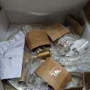 TOCHIC Modern Farmhouse Gold Chandelier, 6-Light Leaf Chandeliers for Dining Room, 24" 2-Tier Ceiling Light Fixture for Living Room, Bedroom, Entryway, Kitchen Island