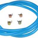 ZTUOAUMA 7' Long 1/4'' ID 3/8'' OD Blue Fuel Line Kit with Clamps Compatible with Small Gas Diesel Powersports Generators Engines Snowmobile Dirt Bike Quad Motorcycle Go Kart Golf Cart