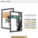 MCS Classic Studio Gallery Frame, Black Woodgrain, 18 x 24 in, Single, Classic Black