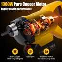 ANBULL Cordless Concrete Vibrating Tool with 2x3000mAh Batteries 1300W, Batteries Included