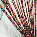ave split Rainbow Colorful Hippie Wood Door Beaded Curtain Boho-Bohemian Wooden Doorway Beads Curtains Made of Wood&Bamboo-for Window,Aisle, Corridor, Door Decor 047yz (Colorful, 27 Strands)