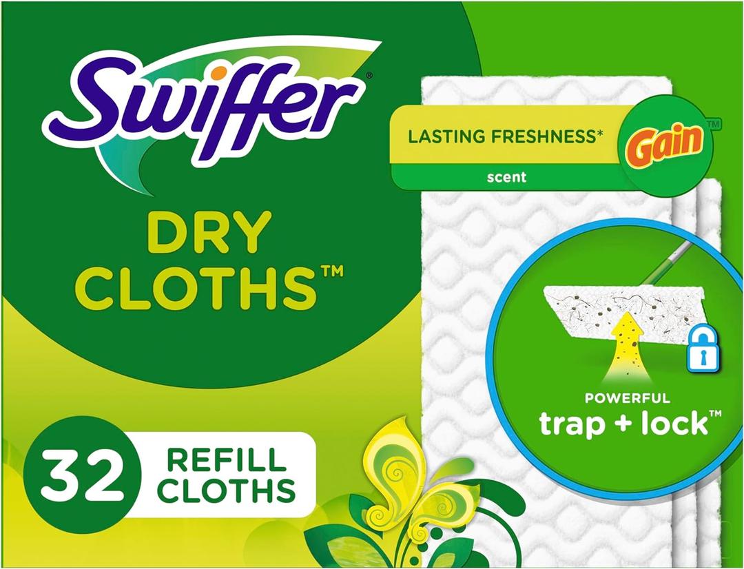 Swiffer Sweeper Dry Sweeping Cloth Refills, Gain Original, 32 Count