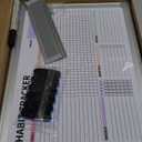 Weekly Hourly Planner Dry Erase Whiteboard with Silver Aluminium Frame for Wall -12" x 16"Hanging Removable Daily Weekly Weekly Planner and Hourly Schedule Checklist