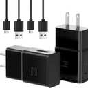 Adaptive Fast Charger with Type C Cable 6ft for Samsung Galaxy S10/S10e/S10 Plus/S9/S9 Plus/S8/S8 Plus/A13/S23/A30/A31/A32/A50/A51/A52/A53/Note 20/Note 10/Note 9/S20/S21/S22 Ultra(2-Pack)